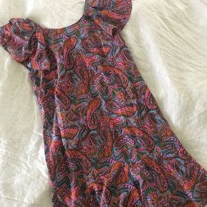 Jcrew flutter sleeve derby/Easter paisley dress